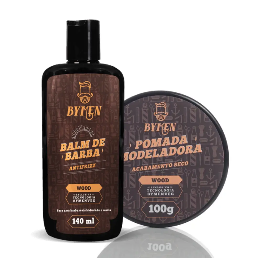 Kit Balm + Pomada Modeladora Linha Wood