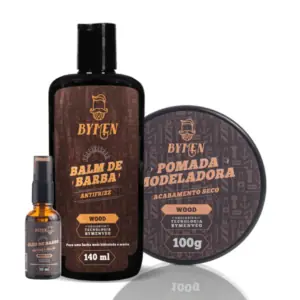 Kit Balm Pomada E Oleo - Brilho E Maciez Aos Fios