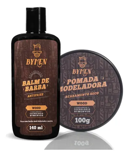 Kit Balm + Pomada Modeladora Linha Wood - Imagem 10