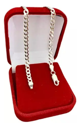 Pulseira De Prata 925 4mm Masculina Legítima Grumet Italiana