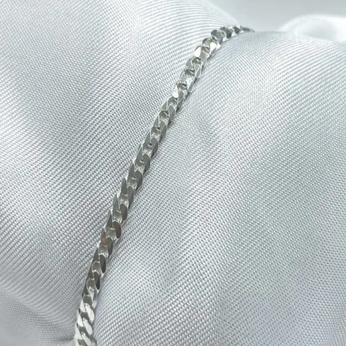 Pulseira De Prata 925 4mm Masculina Legítima Grumet Italiana - Imagem 3