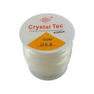 Fio De Silicone Elástico P/ Pulseiras - 0.8mm - 100m