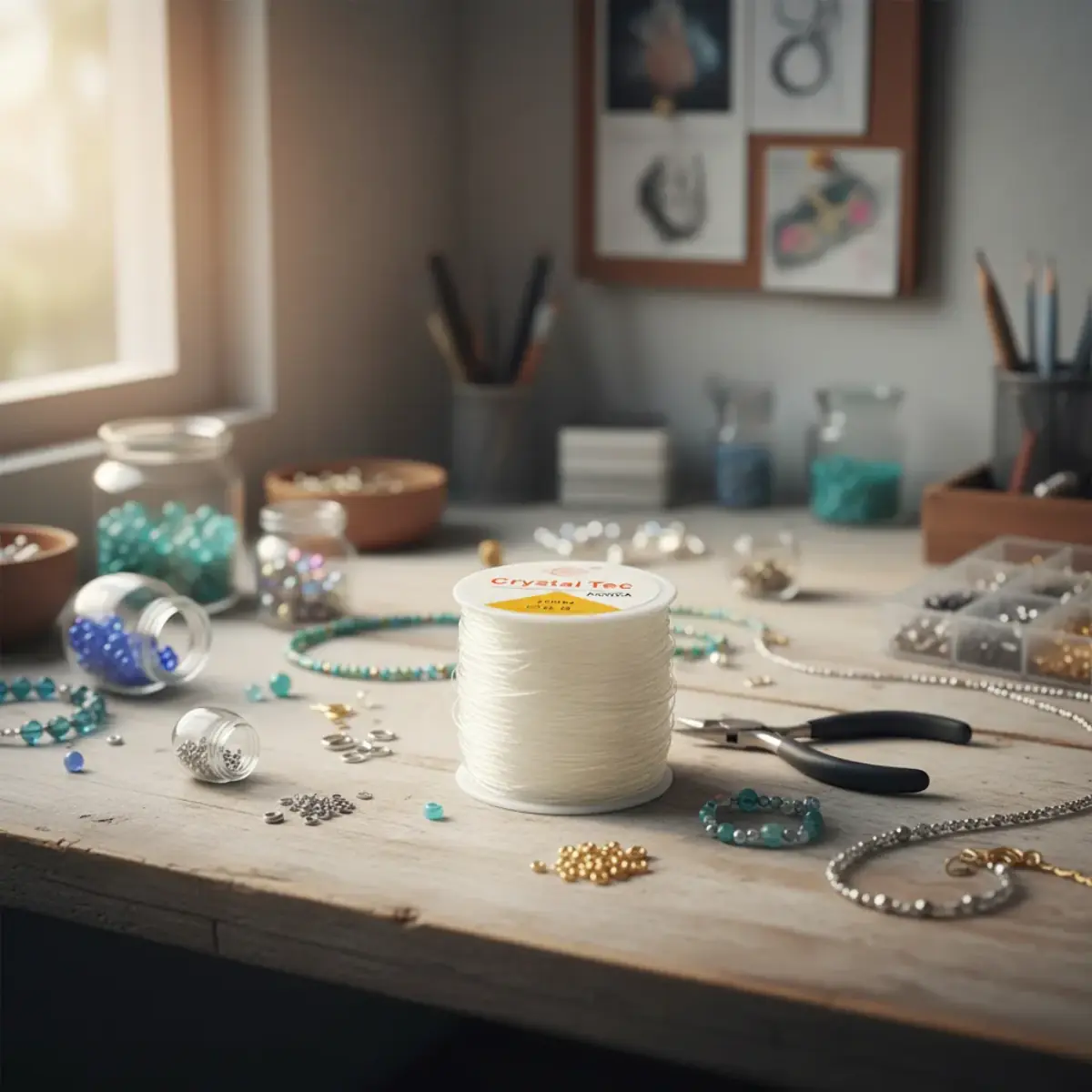 Kit 3 Fios Silicone Elástico P/ Pulseiras - 0.8mm - 100m - Imagem 3