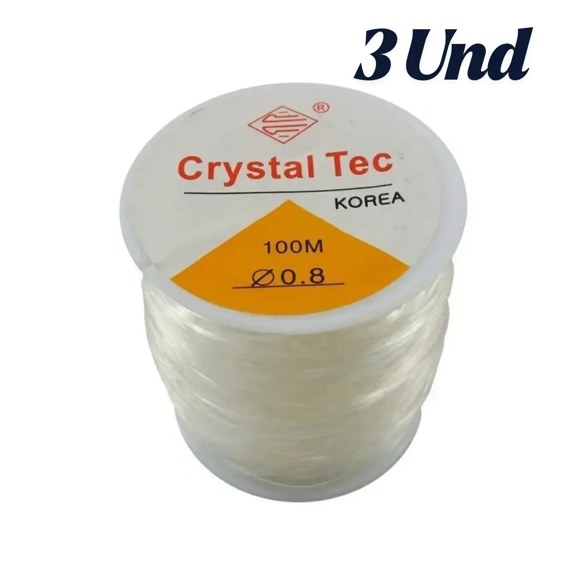 Kit 3 Fios Silicone Elástico P/ Pulseiras - 0.8mm - 100m - Imagem 2