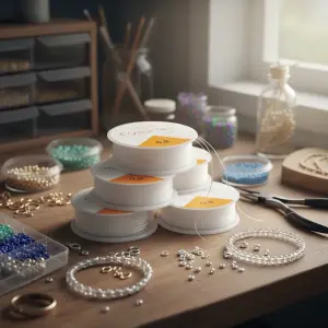 Kit 5 Fios Silicone Para Pulseiras - 0.8mm 10m Crystal Tec