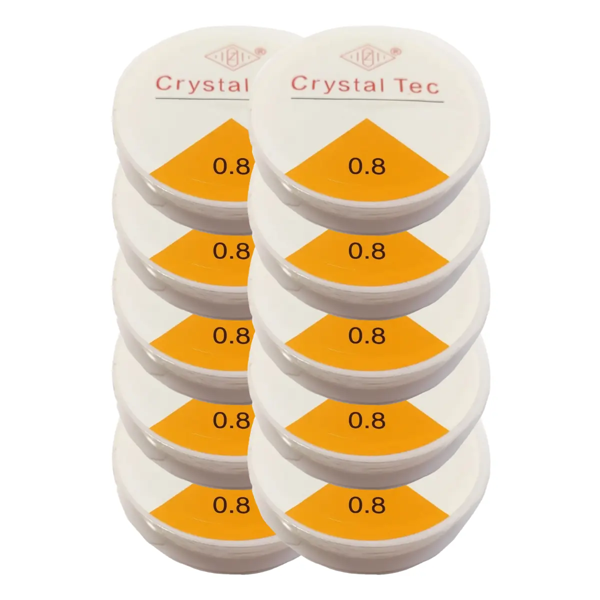 Kit 10 Fios Silicone Para Pulseiras - 0.8mm 10m Crystal Tec