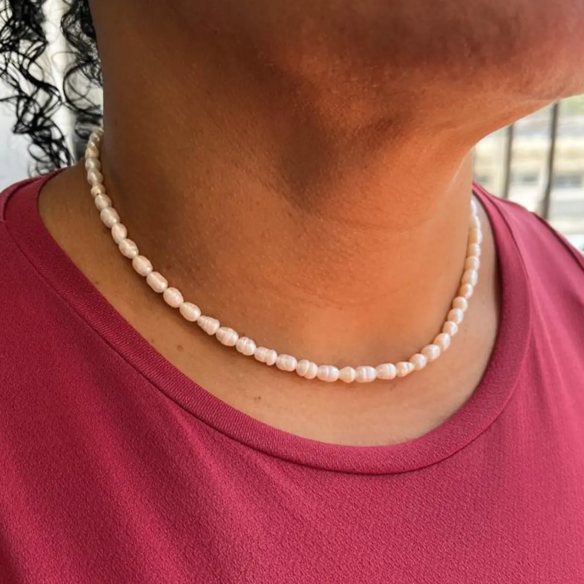 Colar Choker Pérolas Naturais Água Doce Prata 925 - Imagem 6
