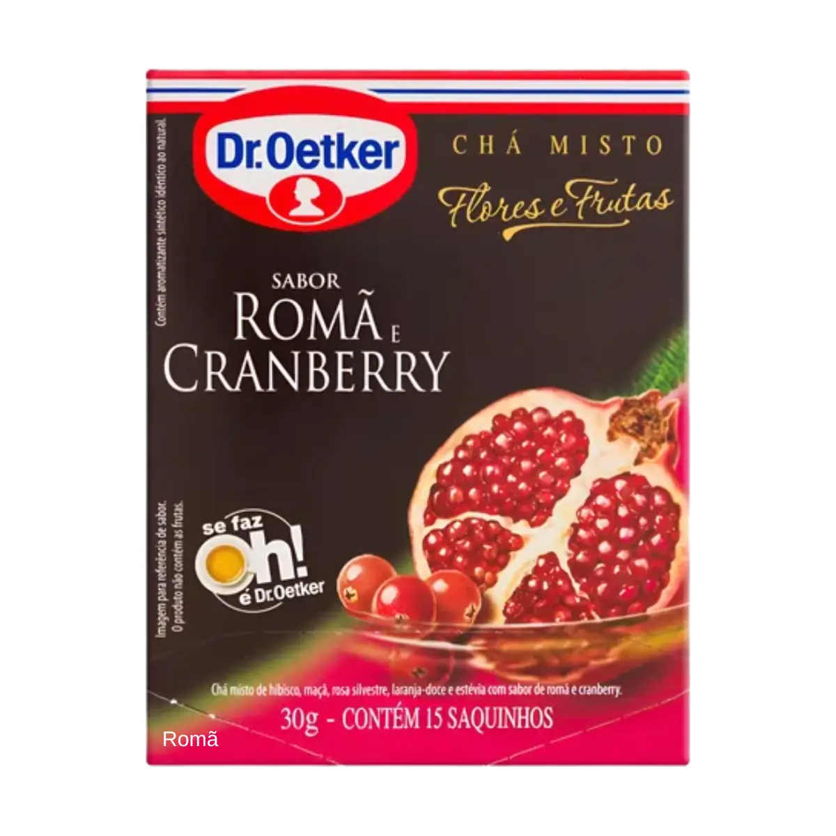 Kit 2 Chás Dr. Oetker Romã e Cranberry Sachê - 30g Cada - Imagem 3
