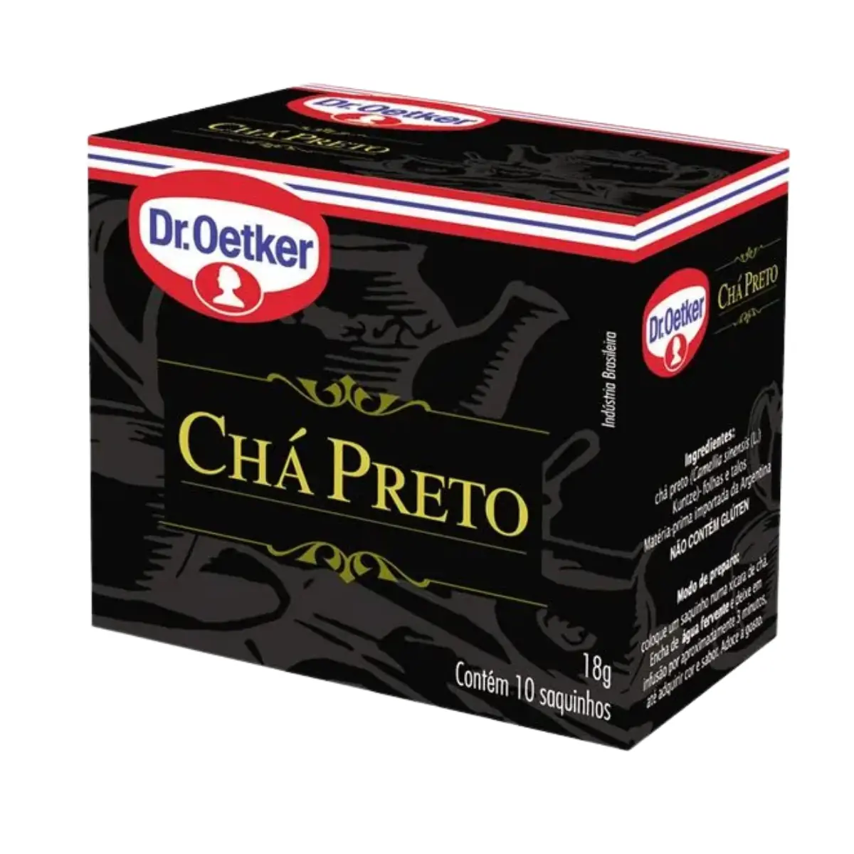 Kit 6 Chás Preto Dr Oetker 10 Sachês 18g Caixa Original - Imagem 2