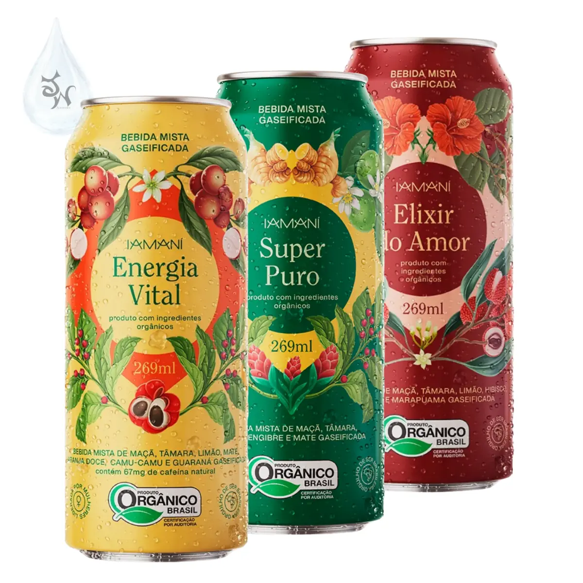 Kit Chá Gelado Iamaní Orgânico 3 Sabores 269ml - Imagem 2