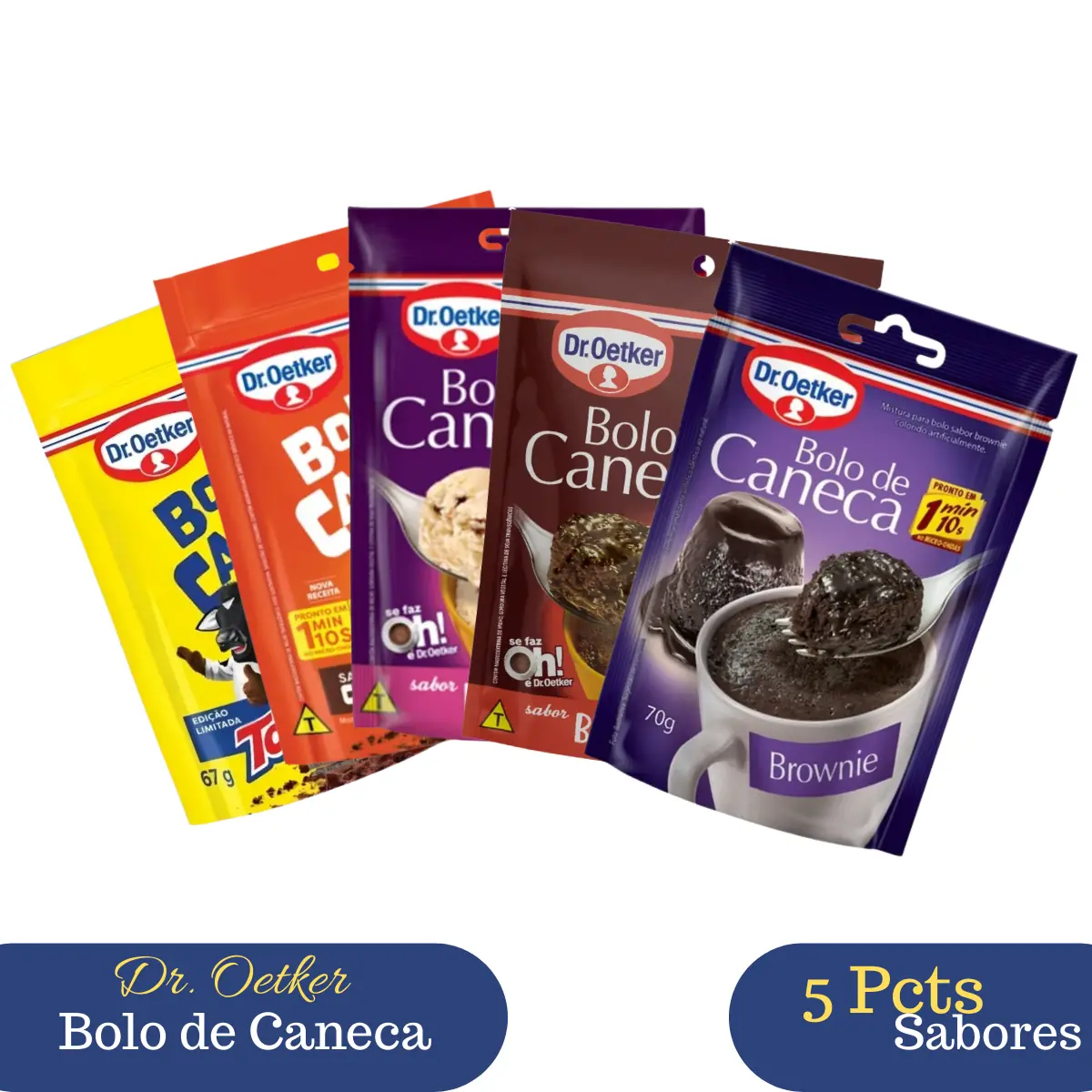 Kit Misturas Bolo De Caneca Dr Oetker 5 Sabores Sortidos