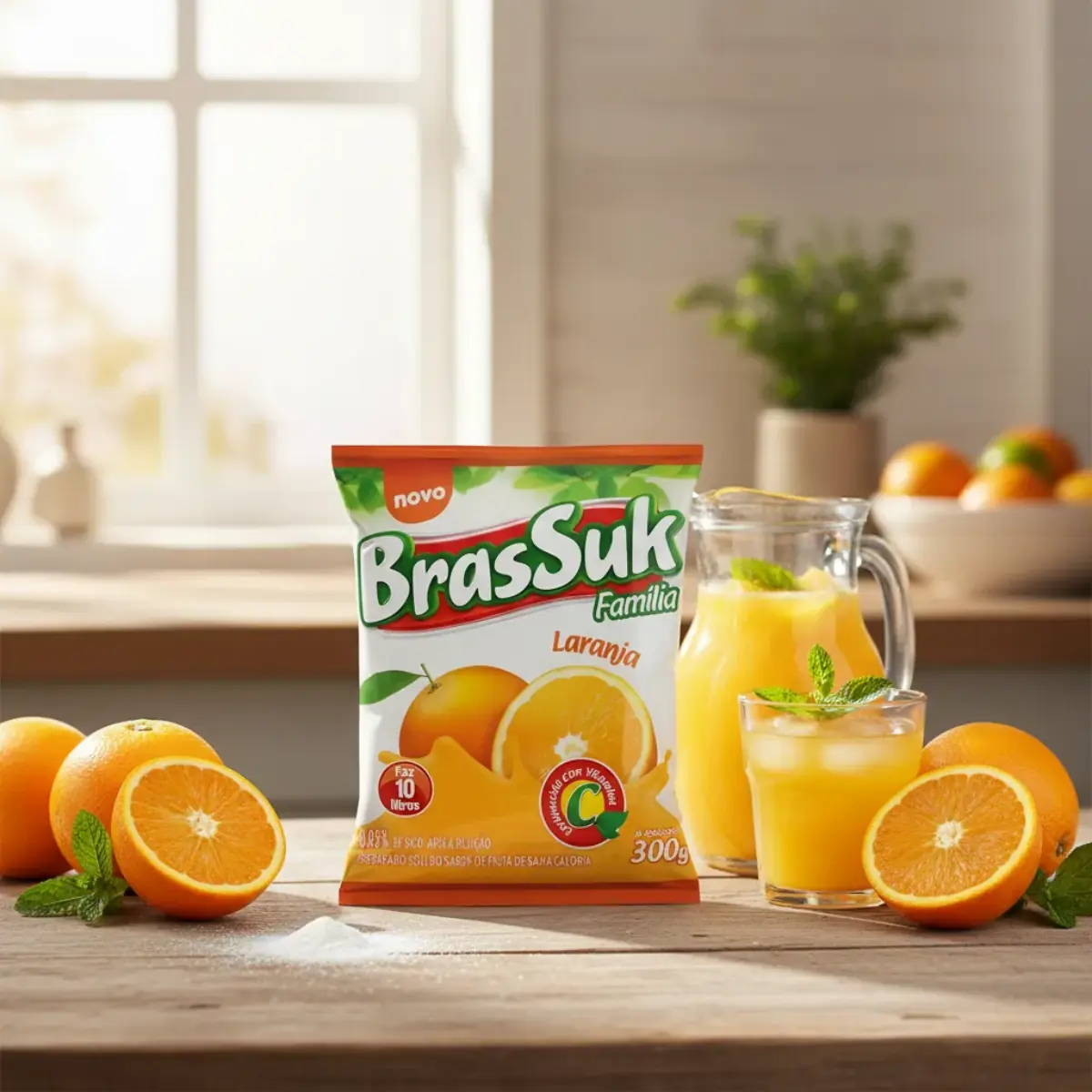 Refresco em Pó Brassuk Laranja 300g – Fácil e Economico - Imagem 2