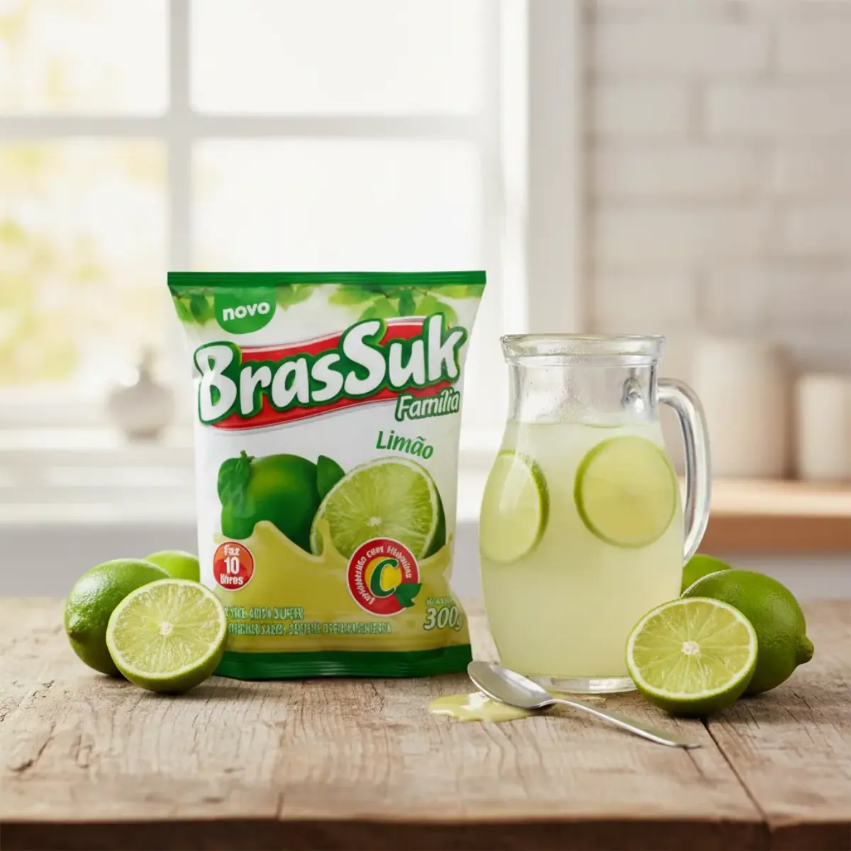 Refresco em Pó Brassuk Limão 300g – Fácil e Economico - Imagem 4