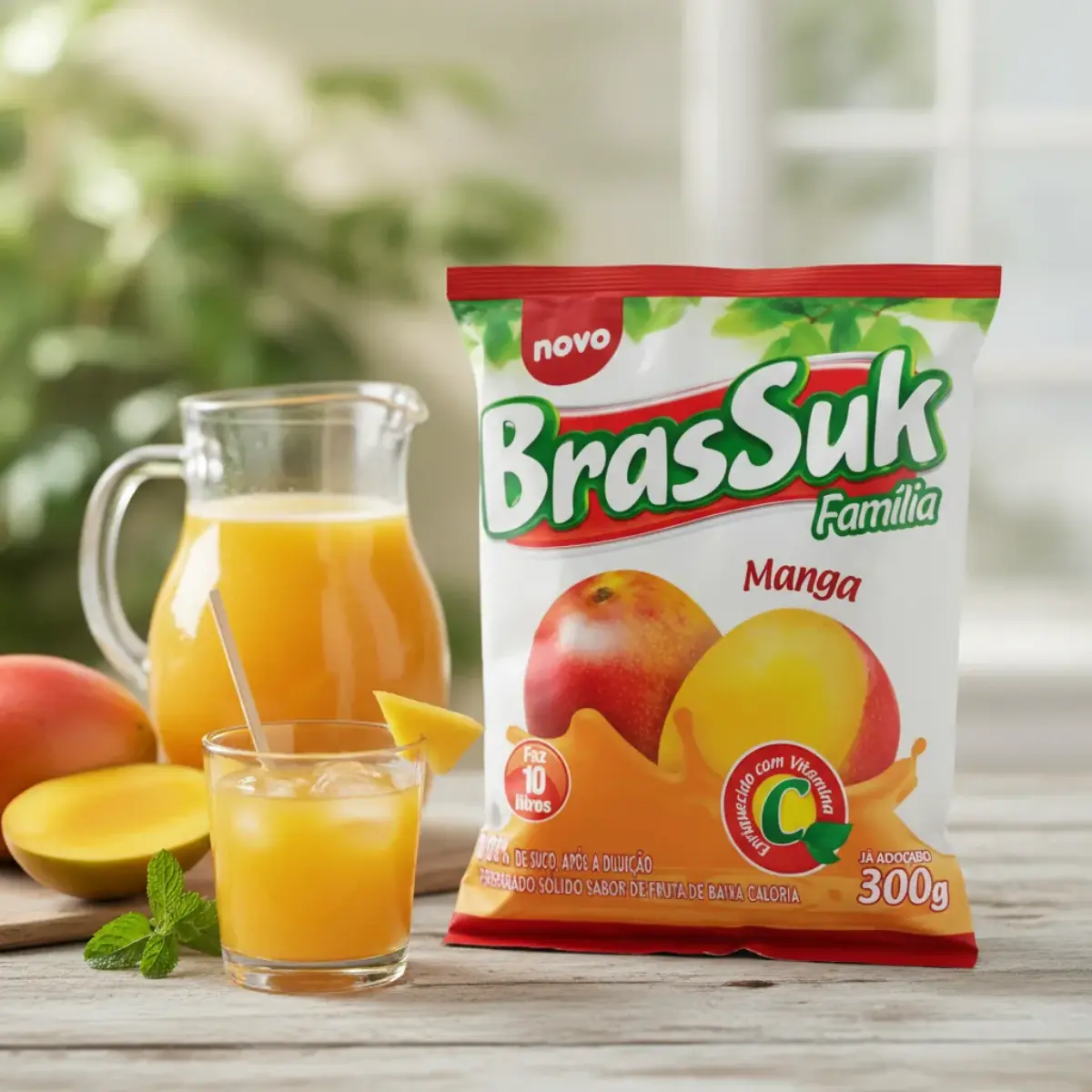 Refresco em Pó Brassuk Manga 300g – Fácil e Economico - Imagem 2