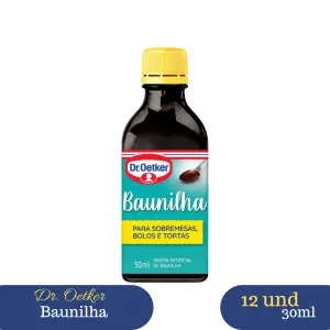 Kit 12 Und Aroma Essência Baunilha Dr. Oetker 30ml Cada
