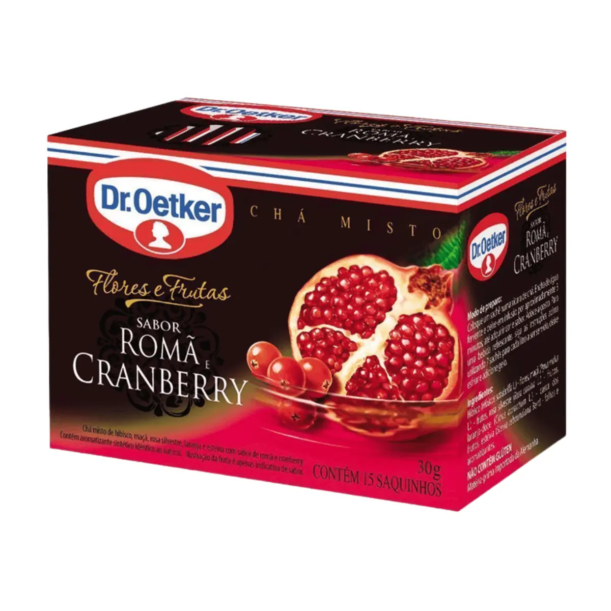 Kit 2 Chás Dr. Oetker Romã e Cranberry Sachê - 30g Cada - Imagem 2