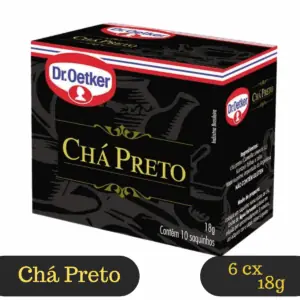 Kit 6 Chás Preto Dr Oetker 10 Sachês 18g Caixa Original