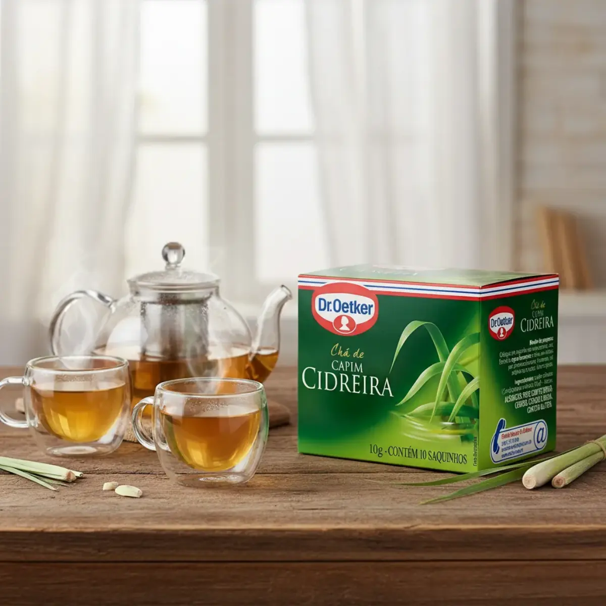 Kit 10 Caixas Chá De Capim Cidreira Dr Oetker 100 Sachês - Imagem 2