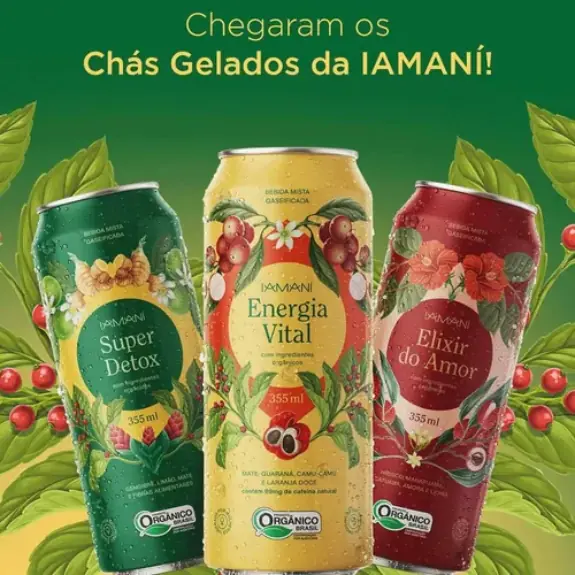 Chá Gelado Orgânico Gaseificado Energia Vital Iamani - Imagem 5