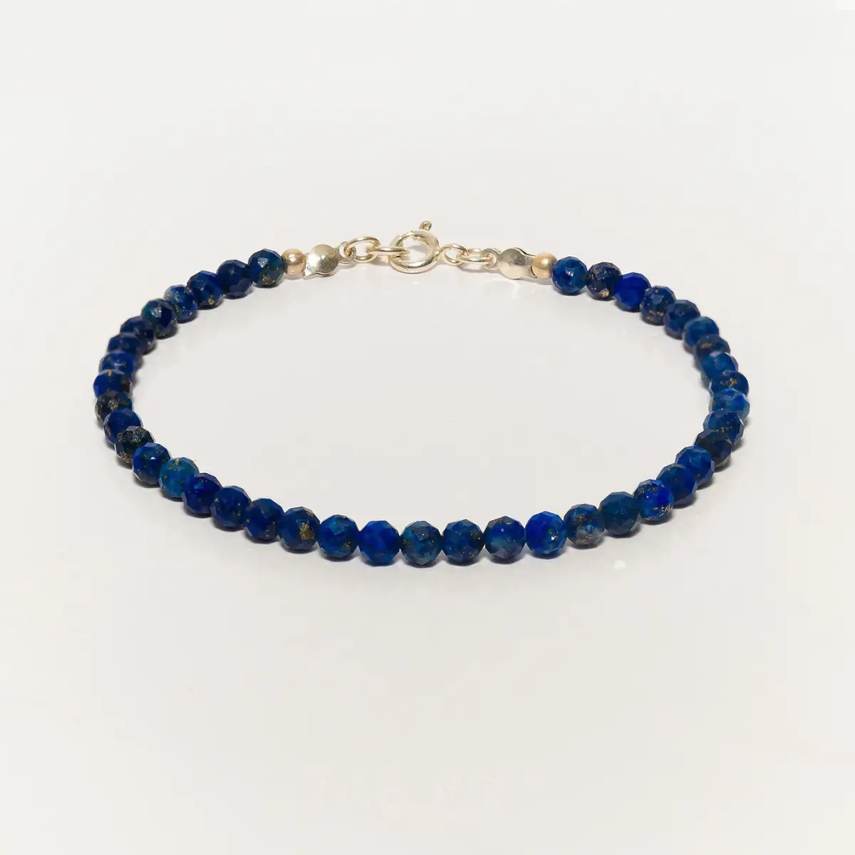 Pulseira De Pedra Lápis Lazúli Natural Energia E Proteção Prata - P - Imagem 3