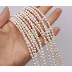 Fio de Pérola de Água Doce Irregular 6mm Cultivada