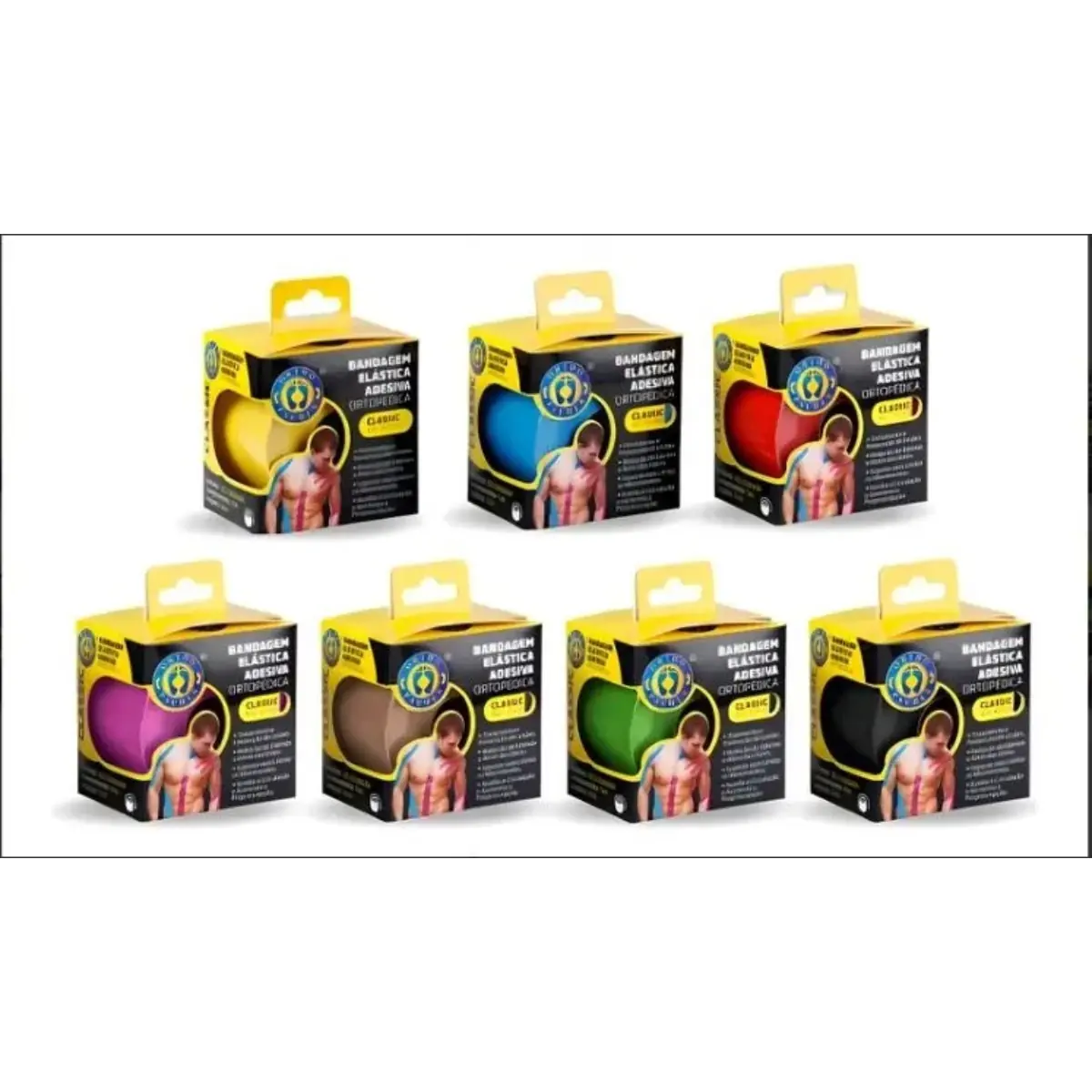 Bandagem Elástica Kinesio Pauher Classic Tape 5m - Preto - Imagem 6