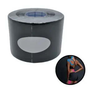 Bandagem Elástica Kinesio Pauher Classic Tape 5m - Preto