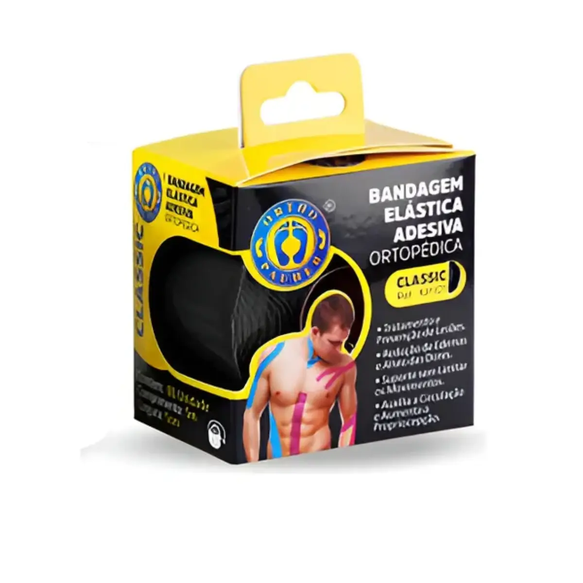 Bandagem Elástica Kinesio Pauher Classic Tape 5m - Preto - Imagem 2