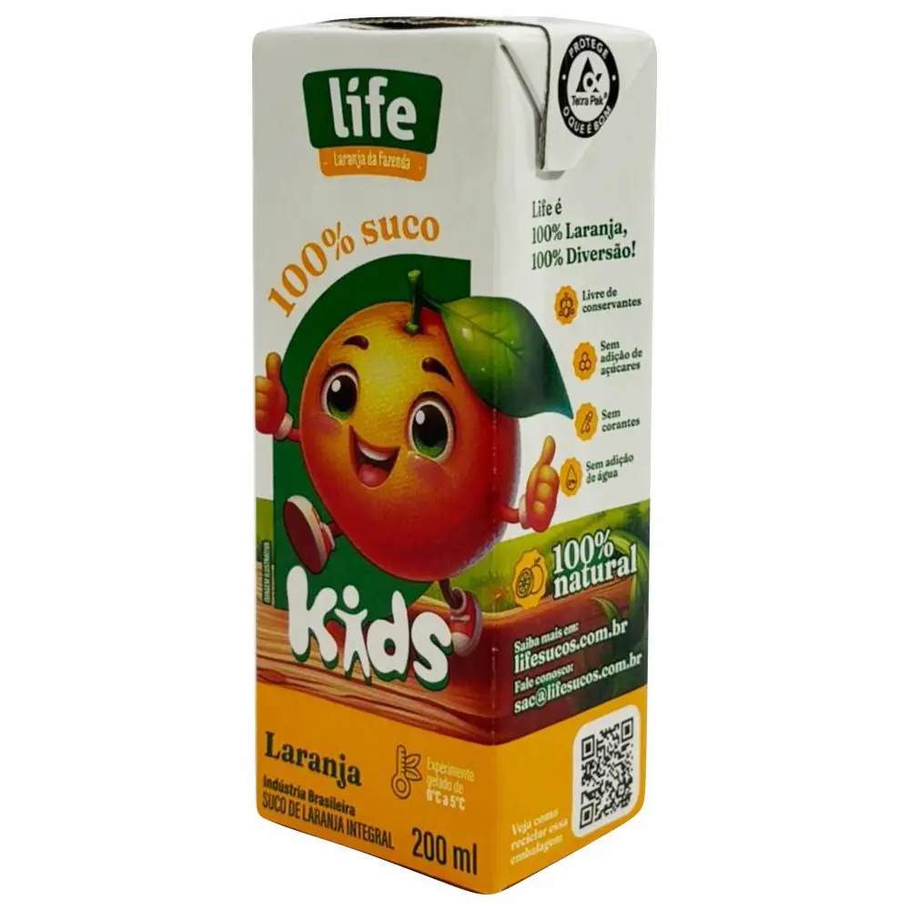 Suco Life Kids Laranja 200ml Kit Com 6 Unidades - Imagem 2