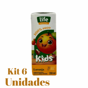 Suco Life Kids Laranja 200ml Kit Com 6 Unidades