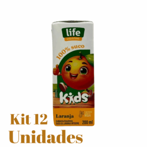 Suco Life Kids 200ml Laranja Kit Com 12 Unidades