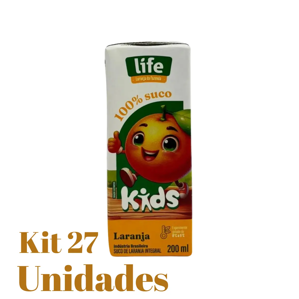Suco Life Kids 200ml Laranja Kit Com 27 Unidades