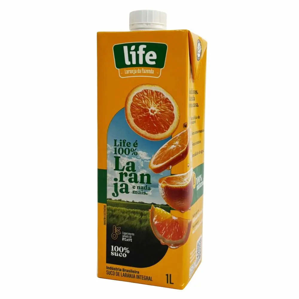 Suco De Laranja Life 1l Integral 100% Natural Kit Com 6 Und - Imagem 2