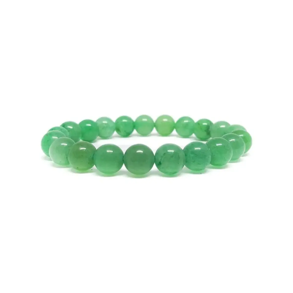 Pulseira Quartzo Verde Pedra Natural Energia Saúde Equilíbrio - 17cm