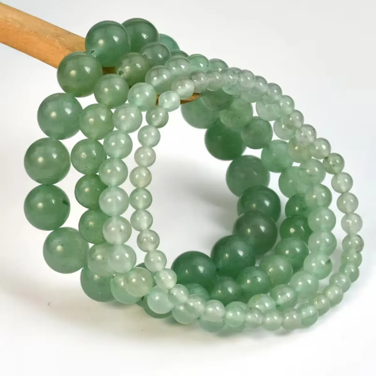 Pulseira Quartzo Verde Pedra Natural Energia Saúde Equilíbrio - 21cm - Imagem 2