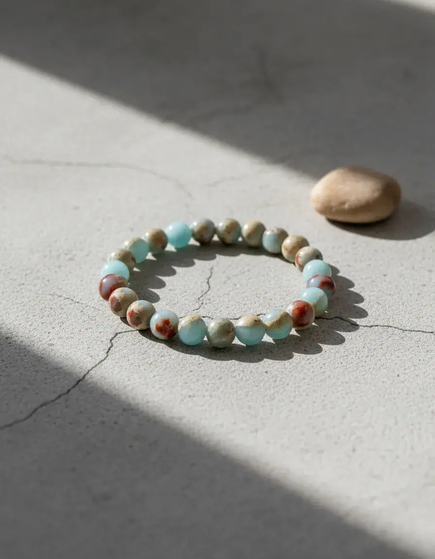 Pulseira Jaspe Imperador 8mm - 19 Cm - Imagem 3