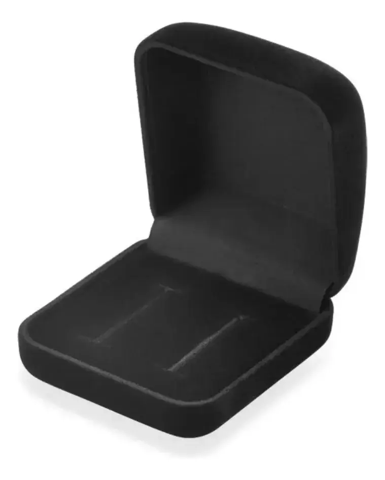 Kit 2 Caixinhas Aliança Veludo Luxo Pedido Namoro Casamento Preto 2 Cxs - Imagem 3