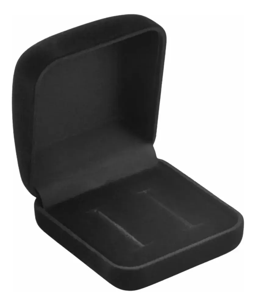 Kit 10 Caixinhas Aliança Veludo Luxo Pedido Namoro Casamento Preto 10 Und