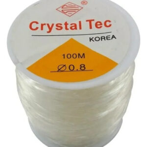 Kit 2 Fios Silicone Elástico P/ Pulseiras - 0.8mm - 100m
