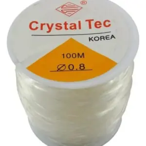 Kit 2 Fios Silicone Elástico P/ Pulseiras - 0.8mm - 100m