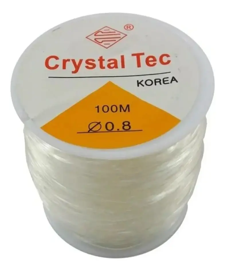 Kit 2 Fios Silicone Elástico P/ Pulseiras - 0.8mm - 100m