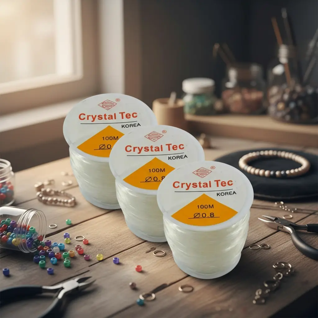 Kit 2 Fios Silicone Elástico P/ Pulseiras - 0.8mm - 100m - Imagem 4