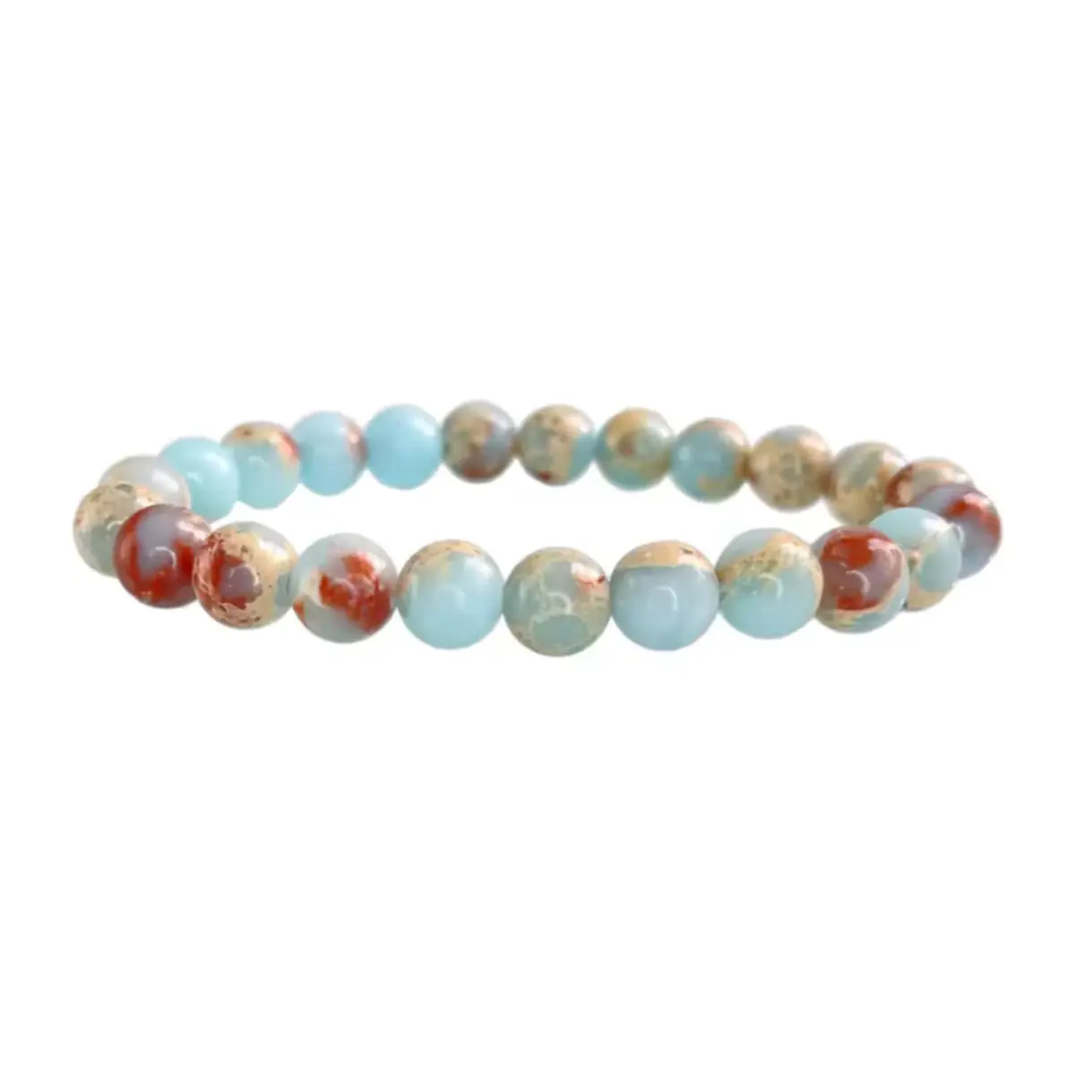 Pulseira Jaspe Imperador 8mm - 21 Cm
