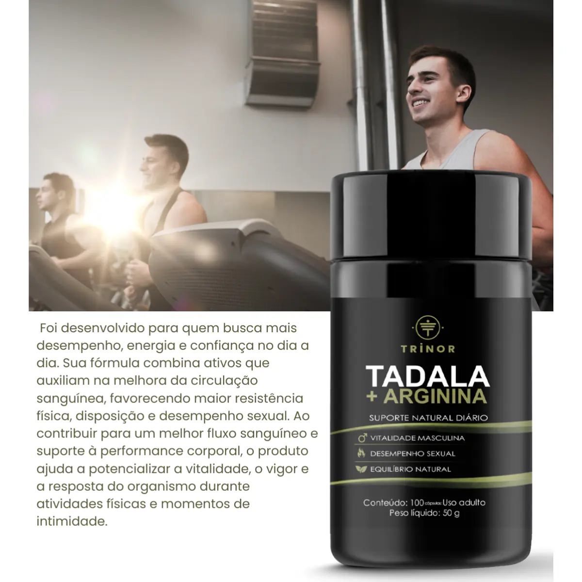 Tadala + Arginina Trinor 100 Caps - Imagem 2