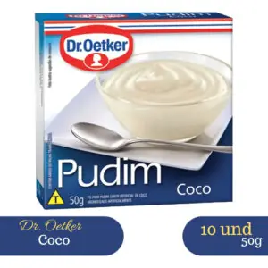 Kit 10 Und Pudim De Coco Dr. Oetker 50g Fácil Preparo