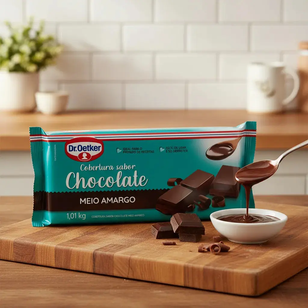 Cobertura Meio Amargo Dr. Oetker 1,01kg  Confeitaria