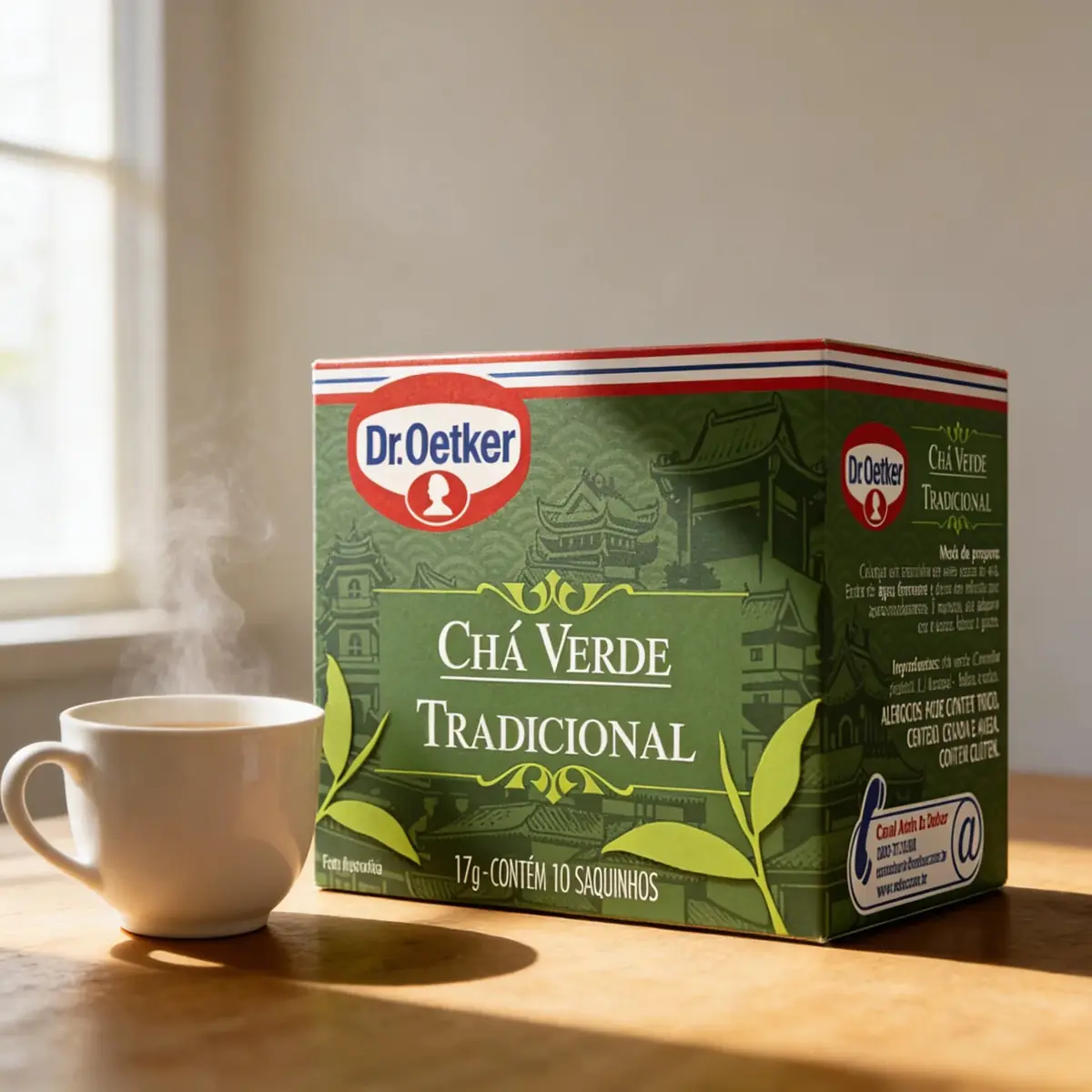 Kit 2 Cxs Chá Verde Tradicional Dr. Oetker 15 Sachês - Imagem 2