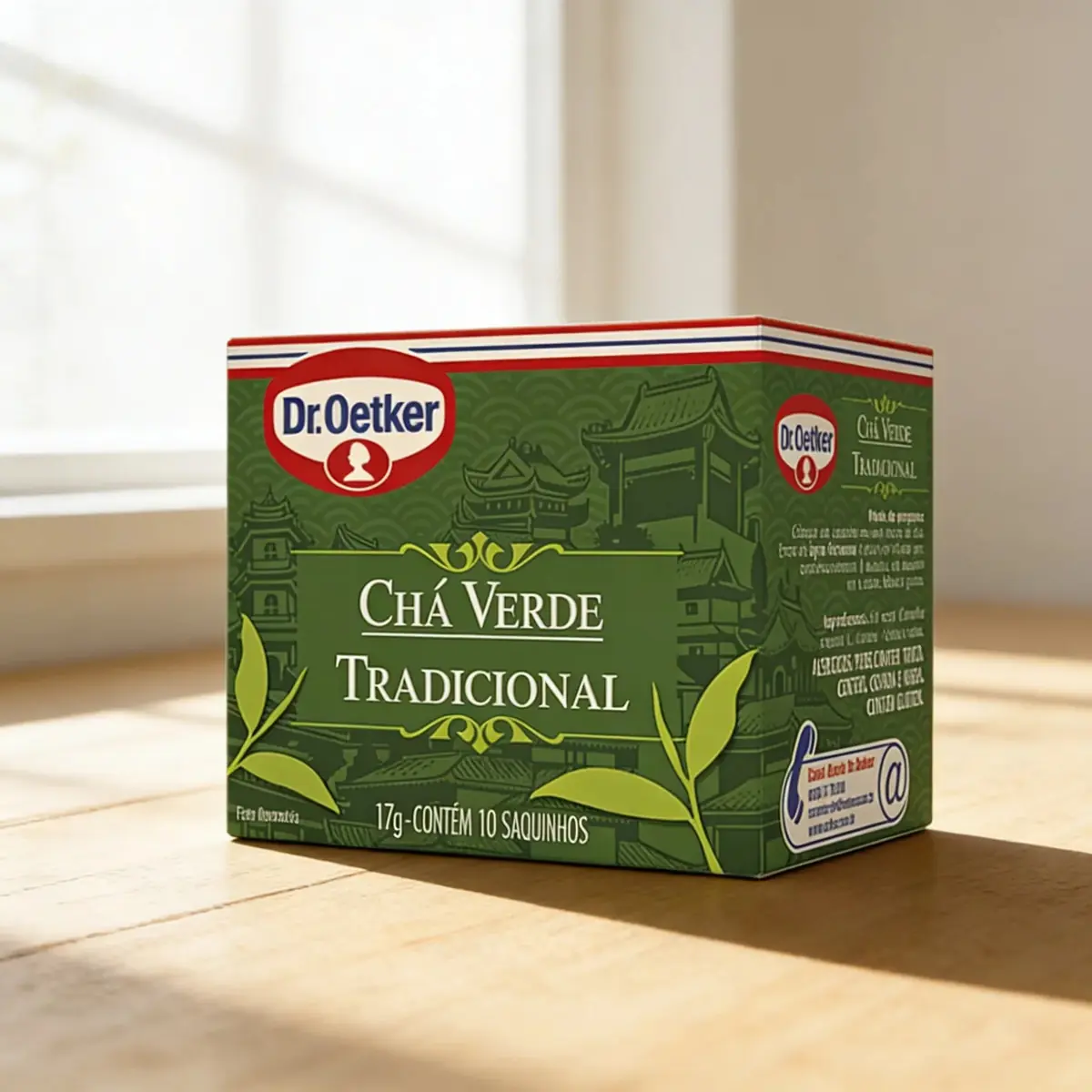 Kit 10 Cxs Chá Verde Tradicional Dr. Oetker 15 Sachês - Imagem 3