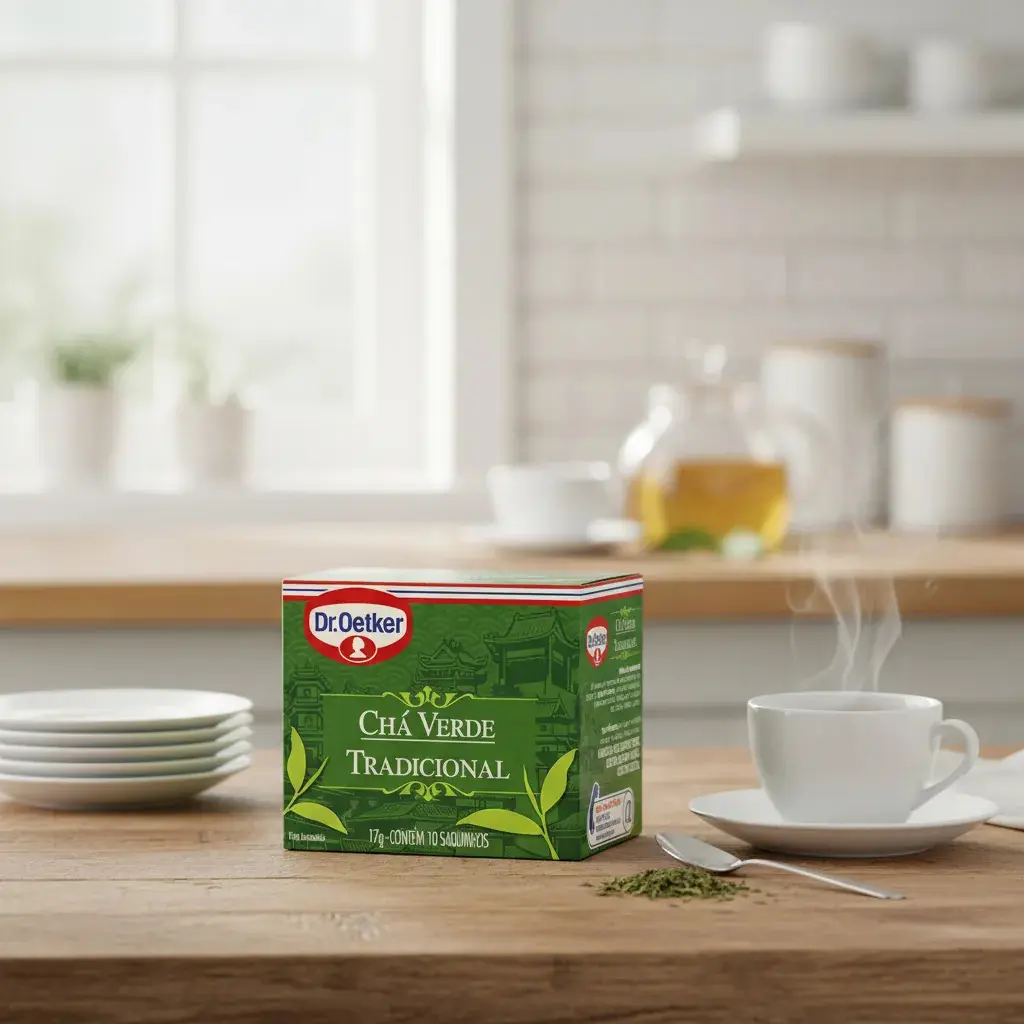 Kit 10 Cxs Chá Verde Tradicional Dr. Oetker 15 Sachês - Imagem 4
