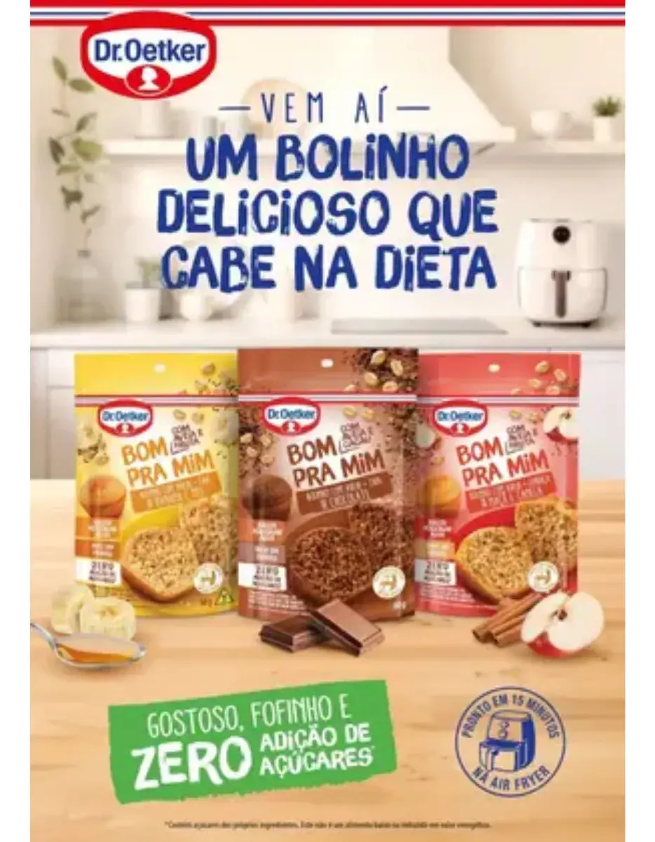 Kit 3 Misturas Bolo De Chocolate, Maça, Banana Dr. Oetker - Imagem 7